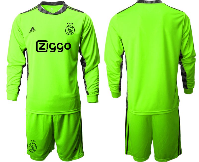 Men 2020-2021 club ajax fluorescent green goalkeeper long sleeve Soccer Jerseys